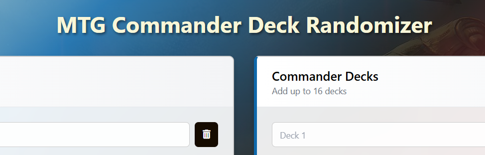 MTG Randomiser