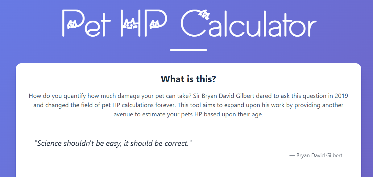 Pet HP Tracker